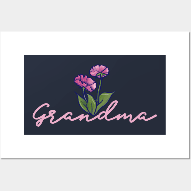 Grandma Orchid Lover Wall Art by bubbsnugg